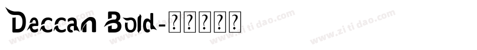 Deccan Bold字体转换